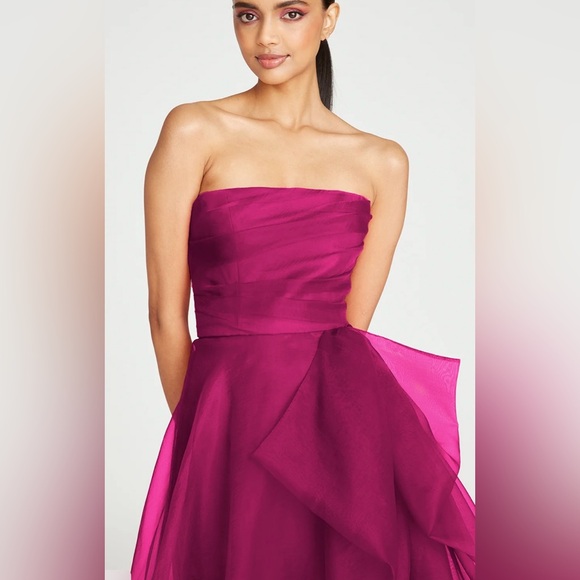 Theia Teresa Gown Sangria Strapless Tulle Size 6 NWT Retail 795.00 - Picture 3 of 13